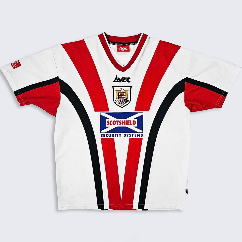 Airdrieonians FC Vintage 90s Scotland Avec Soccer Jersey